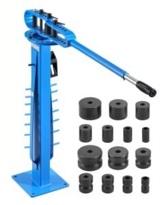 Manual Bending Machine with 14 Bending Dies, 200° Heavy-Duty Bending Tool for Copper Aluminum Iron Pipes, Ideal for HVAC Air Conditioning Refrigerator Auto Repair