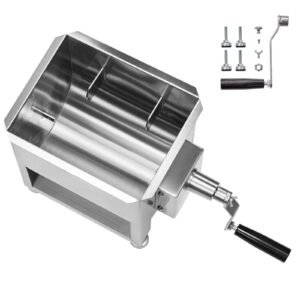 manual meat mixer 10l fixed tank meat processing equipmentmixing max 15lbs for meat stainless steel meat mixer sausage mixer machine with lid handle gear reducer ground beef hand mixer.jpg