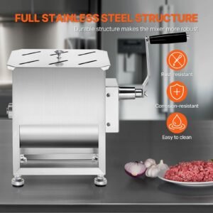 manual meat mixer 10l fixed tank meat processing equipmentmixing max 15lbs for meat stainless steel meat mixer sausage mixer machine with lid handle gear reducer ground beef hand mixer 4.jpg