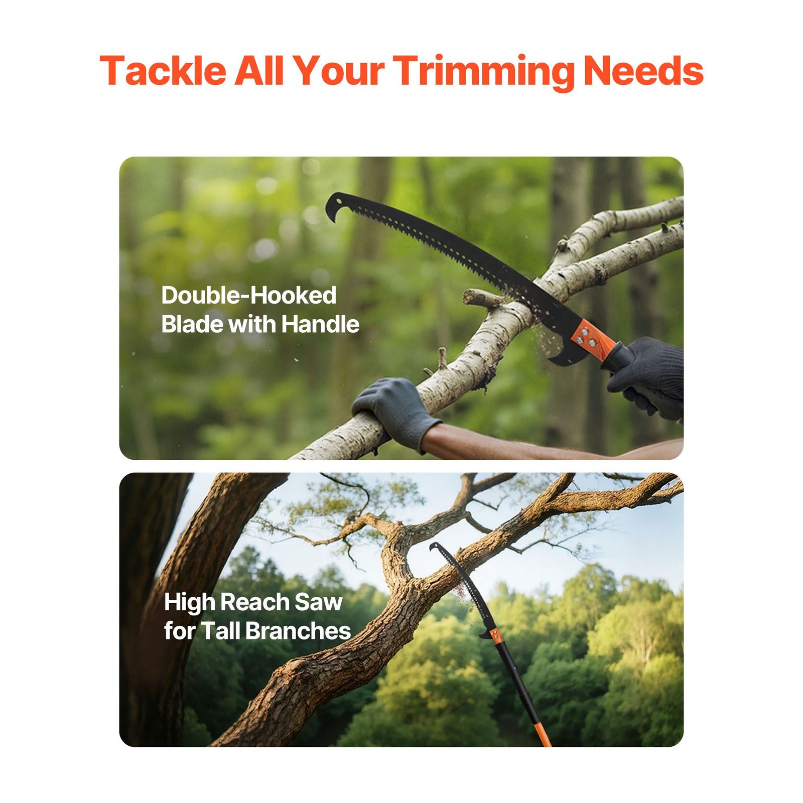manual pole saw 446 264 ft extendable tree pruner sharp 65mn steel blade lightweight fiberglass handle pole two double hook saws for high branch trimming pruning tool for palms shrubs.jpg