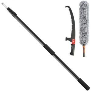 manual pole saw 49 20 ft extendable tree pruner sharp steel blade for high branches trimming with lightweight aluminum alloy handle and a chenille brush for pruning palms and shrubs 2.jpg