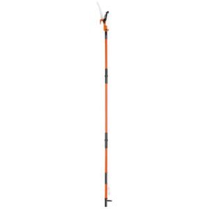 Manual Pole Saw, 7.3-27 ft Extendable Tree Pruner, Sharp Steel Blade and Scissors High Branches Trimming, Branch Trimmer with Lightweight 8 Fiberglass Handles, for Pruning Palms and Shrubs