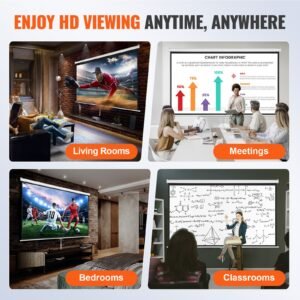 manual projector screen 100 inch 169 4k 1080 hd retractable pull down projector screen auto locking portable movie screen for family home office theater 5.jpg