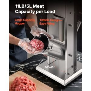 manual sausage stuffer 11 lbs 5 l vertical meat stuffer dual speed sausage casing meat filling machine stainless steel heavy duty filler with 5 stuffing tubes for commercial home use 3.jpg