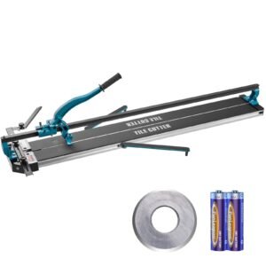 Manual Tile Cutter, 48 inch, Porcelain Ceramic Tile Cutter with Tungsten Carbide Cutting Wheel, Infrared Positioning, Anti-Skid Feet, Durable Rails for professional installers or beginners