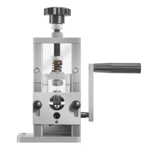 Manual Wire Stripping Machine, 0.06-1 in, Copper Stripper with Hand Crank or Drill Powered, 64Mn Quenched Blades, 45# Steel Rollers, Aluminum Alloy Frame Wire Peeler, for Scrap Copper Recycling