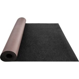 Marine Carpet, 6 x 18 ft Boat Carpeting, Charcoal Black Marine Grade Boat Carpet, Indoor/Outdoor Marine Carpeting w/ Water-proof TPR Backing, Water-proof Carpet Roll for Home, Patio, Porch, Deck