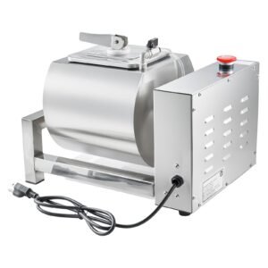 Meat Tumbler Marinator, 10L Vacuum Tumbler Marinating Machine with Automatic Bidirectional Rotation, Stainless Steel Vacuum Curing Machine for Chicken Steak Pork, Home & Commercial Use