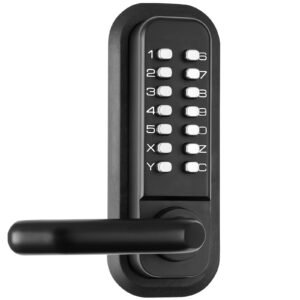mechanical keyless entry door lock 14 digit keypad embedded outdoor gate door locks set with keypad and handle water proof zinc alloy easy to install for garden garage yard storage shed 3.jpg