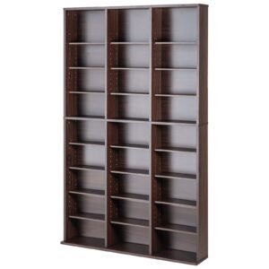 media storage cabinet 9 layer dvd shelf holds up to 756 cds adjustable cd shelves 27 compartments protects organizes music movie video games or memorabilia collections espresso 3.jpg