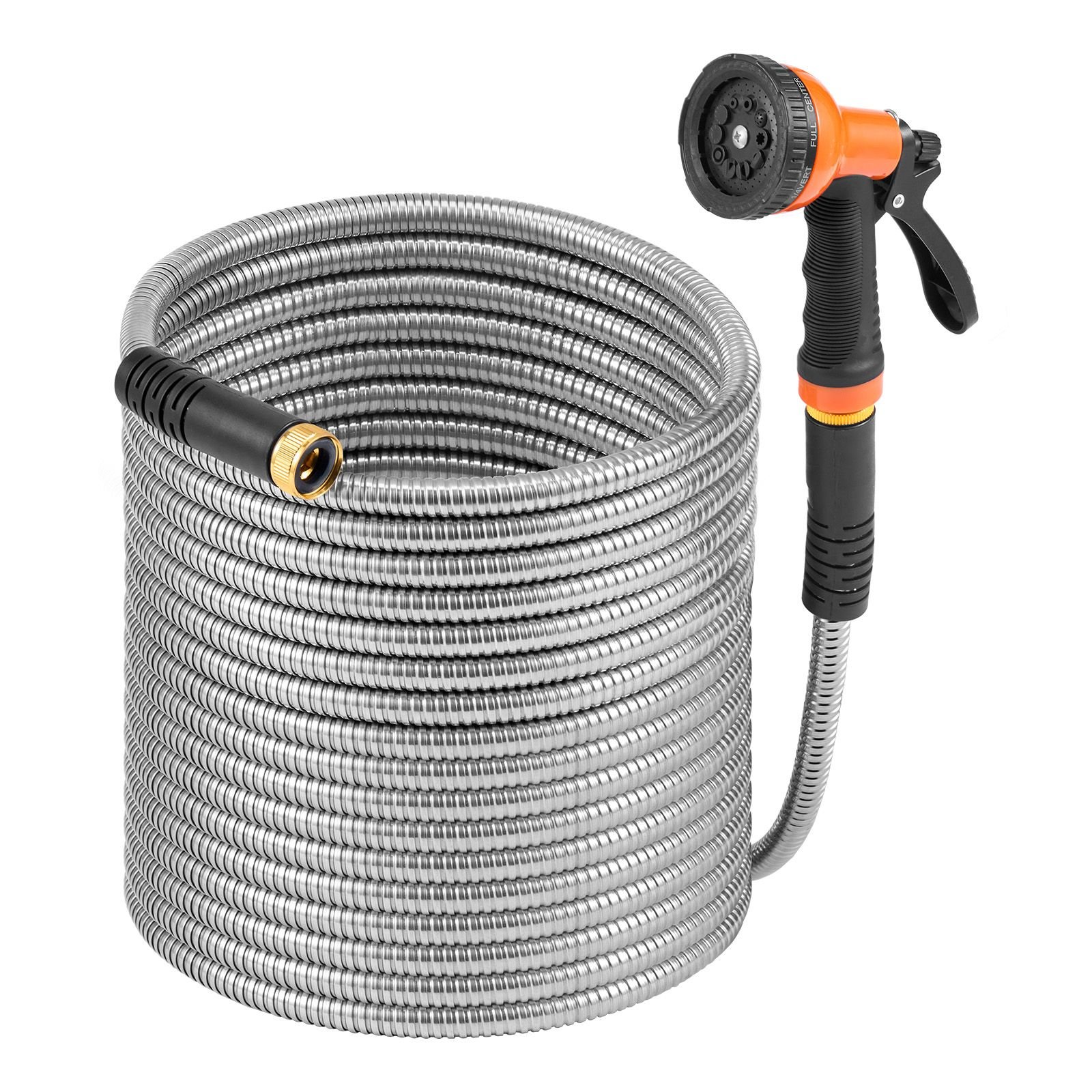 metal garden hose 50 ft rust proof stainless steel water hose heavy duty backyard hose with 10 function nozzle no kink flexible water pipe lightweight metal hose for yard outdoor.jpg