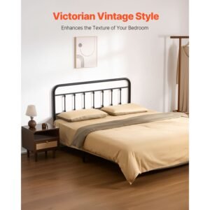 metal headboard, queen size headboard with adjustable height, metal headboard for queen size bed, w59.65 x h40.55 x d1.5 inches, ideal for bedroom, hotel, homestay, dormitory, black