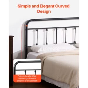 metal headboard, queen size headboard with adjustable height, metal headboard for queen size bed, w59.65 x h40.55 x d1.5 inches, ideal for bedroom, hotel, homestay, dormitory, black