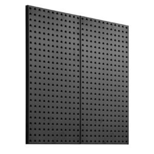 Metal Pegboard Panels, 24" x 12" Pegboard, 2 Panels, Heavy Duty Steel Peg Board Wall Organizer, for Living Room Garage Tool Storage Workbench Office Organization Craft Room Kitchen Home, Black