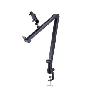 Microphone Boom Arm with Desk Mount, 360° Rotatable, Adjustable Mic Stand with 3/8" to 5/8" Adapter Port, for Recording Blue Yeti Hyperx Quadcast Blue Snowball Shure SM7B Audio Technica