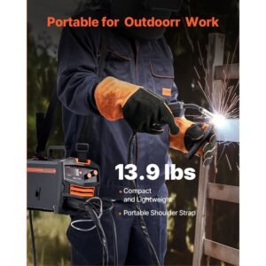mig welder 130a synergic mig welding machine 2 in 1 gas miggasless flux core mig multi process welder machine 110v portable mig welder with igbt inverter technology digital display screen 4.jpg