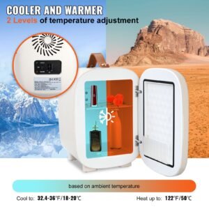 mini skin care fridge 4 l6 can cute makeup fridge for cosmetics beverage fruit milk acdc cooler warmer mute tiny refrigerator for bedroom office dorm desk car etl certified white 2.jpg