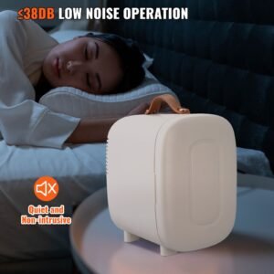 mini skin care fridge 4 l6 can cute makeup fridge for cosmetics beverage fruit milk acdc cooler warmer mute tiny refrigerator for bedroom office dorm desk car etl certified white 4.jpg