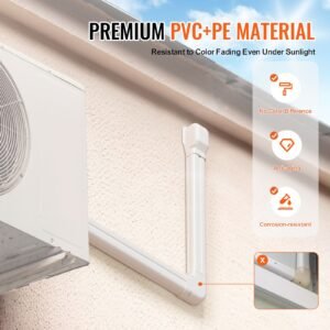 mini split line set cover 3 inch w 10ft l pvc decorative pipe line cover for air conditioner with 5 straight ducts full components easy to install paintable for heat pumps white 5.jpg