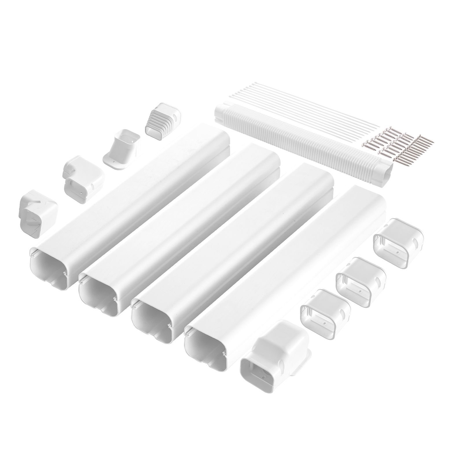 mini split line set cover 3 inch w 176ft l pvc decorative pipe line cover for air conditioner with 4 straight ducts full components easy to install paintable for heat pumps white.jpg