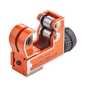 Mini Tubing Cutter, 1/8" - 1-1/8" O.D. Mini Copper Pipe Cutter, Heavy Duty Compact Tube Cutter Tool with High-Speed SKD Blade for Copper, Aluminum, Galvanized, Plastic Pipes