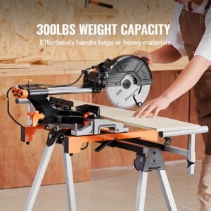 miter saw stand 300lbs load capacity steel collapsible stand for miter saw with one piece mounting brackets clamps adjustable height and length portable compact and folding miter saw stand 9.jpg