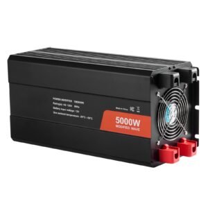 Modified Sine Wave Inverter, 5000W, DC 12V to AC 120V Power Inverter with 6 AC Outlets 2 USB Port 1 Type-C Port, LCD Display and Remote Controller for High Load Home Appliances, CE FCC Certified