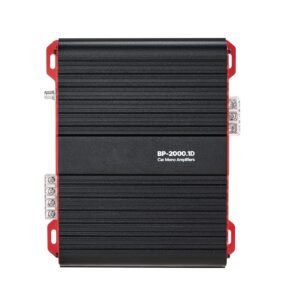 Monoblock Car Amplifier, 2000W RMS MAX, 1/2/4 Ohm Stable, 1-Channel Class D Car Audio Amplifier with Remote Subwoofer Level Control, Low Pass Filter and Bass Boost, Volume Controller Included