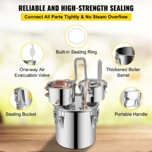 moonshine still distiller 3gal 12l stainless steel water distiller copper tube with circulating pump home brewing kit build in thermometer for diy whisky wine brandy spirits 3.jpg
