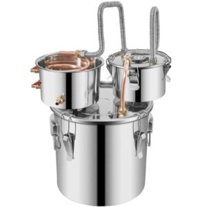 moonshine still distiller 3gal 12l stainless steel water distiller copper tube with circulating pump home brewing kit build in thermometer for diy whisky wine brandy spirits 5.jpg