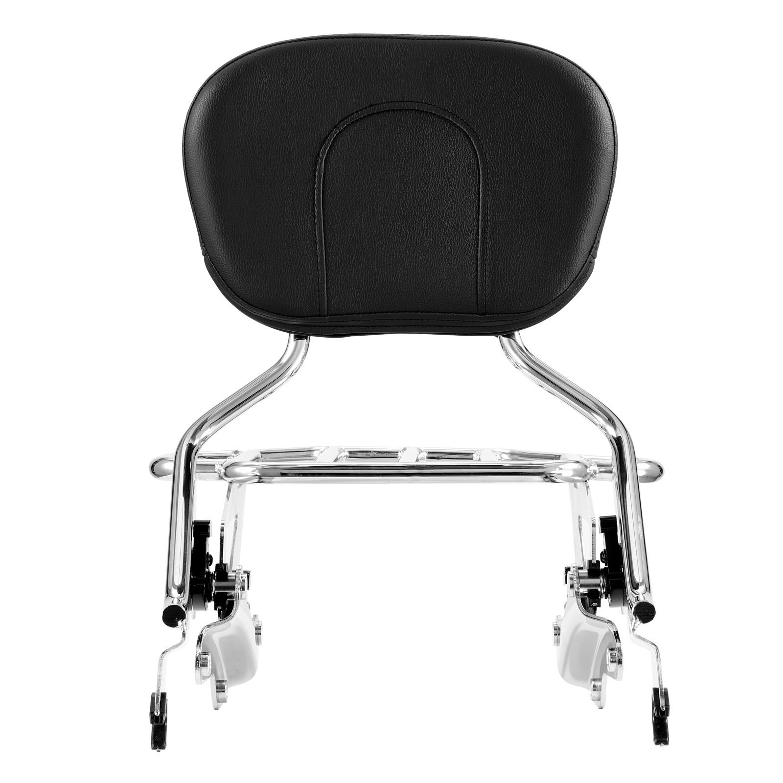 motorcycle backrest sissy bar with luggage rack compatible with harley davidson touring models street glide road glide and road king detachable passenger backrest for motorcycles.jpg