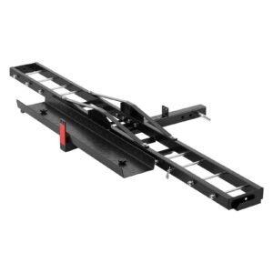 Motorcycle Carrier, 600 LBS Steel Motorcycle Carrier Hitch Mount with Loading Ramp, Scooter Dirt Bike Trailer Hauler with Ratchet Straps and Stabilizer, for Car, Truck with 2" Hitch Receiver