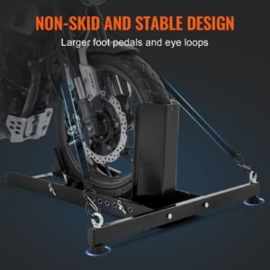 motorcycle wheel chock upright 1800 lbs capacity heavy duty steel motorcycle front wheel stand with 6 adjustable holes for 15 22 off road motorcycles standard motorcycles 3.jpg