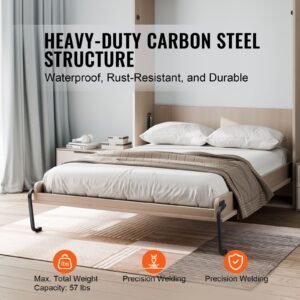 murphy bed kit full size vertical deluxe diy wall bed mechanical hardware kit pneumatic lever heavy duty bed frame support folding cabinet wall bed space saving design for guestroom 1.jpg