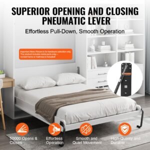 murphy bed kit full size vertical deluxe diy wall bed mechanical hardware kit pneumatic lever heavy duty bed frame support folding cabinet wall bed space saving design for guestroom 4.jpg