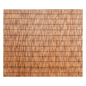 Natural Reed Fencing, 5.5 ft x 16.4 ft, Reed Screen Curtain Balcony Reed Fence Roll for Outdoor Backyard Patio, Decorative Fence for Backyard Garden Fencing Divider, Privacy Screen Panel, Brown