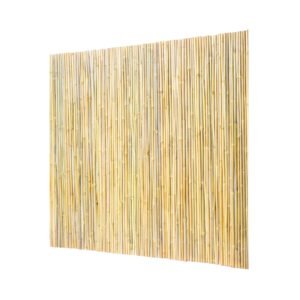 Natural Rolled Bamboo Fence, Eco-Friendly Bamboo Privacy Fence 4 ft H x 6 ft L x 0.75 in D. , Decorative Bamboo Privacy Screen for Garden, Backyard, Balcony, Patio, Pool Side