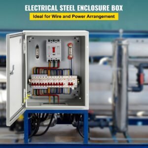 nema metal case, 10 x 8 x 6'' nema 4x metal electric enclosure, ip66 water & dust resistant, suitable for both outdoor & indoor use, includes mounting plate