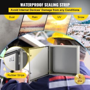 nema steel case 24x24x8 nema 4x metal electric enclosure ip66 water dust resistant suitable for both outdoor indoor use includes mounting plate 1.jpg