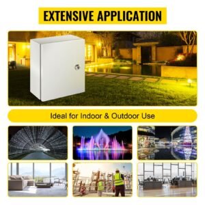 NEMA Steel Enclosure, 12 x 10 x 6'' NEMA 4X Steel Electrical Box, IP66 Waterproof & Dustproof, Outdoor/Indoor Electrical Junction Box, with Mounting Plate