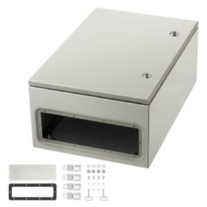 NEMA Steel Enclosure, 24 x 16 x 10'' NEMA 4X Steel Electrical Box, IP66 Waterproof & Dustproof, Outdoor/Indoor Electrical Junction Box, with Mounting Plate