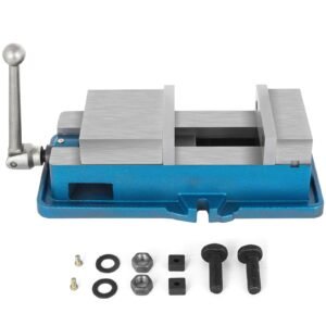 Non Swivel Milling Lockdown Vise 4 Inch Precision Bench Clamp 100mm Width Drill Press Clamp 4 Inch Jaw Opening for Finishing Milling Machines Drilling Machines Precision Parts