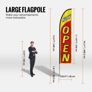 open flags with pole kit advertising flags for business outside advertising feather flag kit 3 flags open look welcome 3 poles 3 ground stakes swooper flags for businesses 163 ft 2.jpg