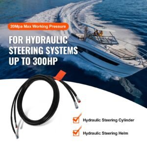 outboard hose kit 20 ft hydraulic steering hose 2 piece leak proof tpee hydraulic boat hoses compatible with marine hydraulic outboard steering boat system up to 300 hp 1.jpg