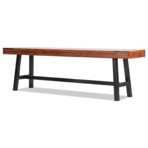 outdoor bench 63 inches wood garden bench with metal leg for outdoors outdoor garden park bench 500 lbs load capacity bench dining bench patio bench for garden park yard front porch.jpg