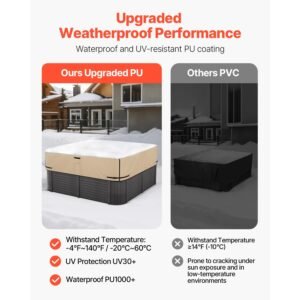 outdoor hot tub cover 90 x 90 x 20 inch weatherproof and waterproof hot tub cover protector 600d heavy duty oxford fabric and 950n tearing strength square spa covers for hottub brown 3.jpg