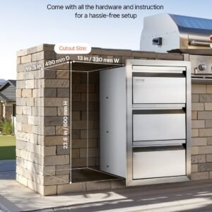 outdoor kitchen drawers 15 w x 254 h x 19 d box frame style flush mount bbq drawers with stainless steel handle bbq island drawers for outdoor kitchens or patio grill station 5.jpg