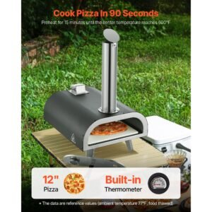 outdoor pizza oven 12 inch wood fired pizza ovens pellet pizza stove with thermometer portable pizza maker for outside backyard patio camping pizza stone carry bag shovel black 1.jpg