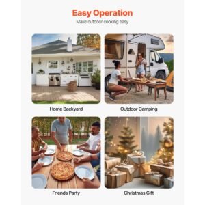 outdoor pizza oven 12 inch wood fired pizza ovens pellet pizza stove with thermometer portable pizza maker for outside backyard patio camping pizza stone carry bag shovel black 5.jpg