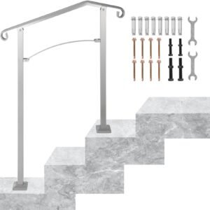 outdoor stair railing fit 2 or 3 steps alloy metal handrailing front porch flexible transitional handrail arch step rail with installation kit for concrete or wooden stairs silver 3.jpg